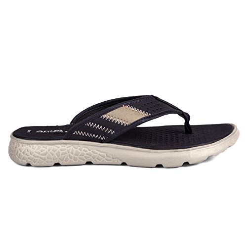 Image of Adda Men's I-CLOUD-3 Black, Navy, Grey Open-back Slipper - 10