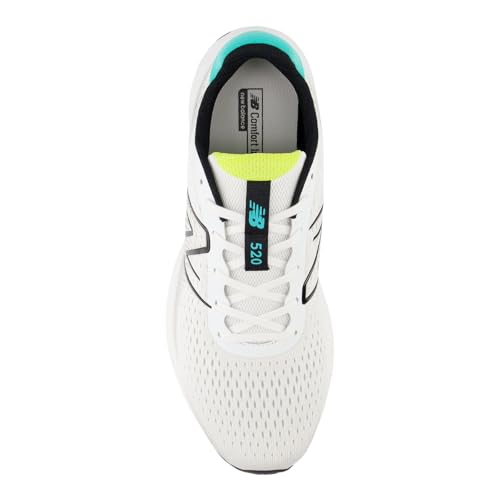 Image of New Balance Men's 520v8 Sneaker, White /Black /Infield Clay, 9.5 Wide