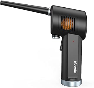 KOONIE Cordless Air Duster, Battery Operated Computer Cleaning Duster, Portable Replaces Compressed Air Cans, 6000mAh10W Fast Charging, Powerful 33000 RPM, No Gas for Computer Keyboard, Car, Pet House