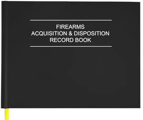 Registre d'acquisition d'armes à feu noir de 100 pages pour suivi A&D et ATF