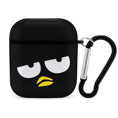 バッドばつ丸 AirPods1/2ケース 保護ケース 収納ケース カバー カラビナ付き キズ防止 紛失防止 エアーポッズ ワイヤレス アクセサリー防水 キャラクター 人気 かわいい 雑貨 便利 第1世代と第2世代のAirPods 極上 雑貨