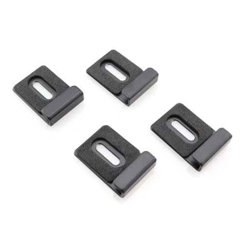 Image of 4PCS Square Mirror Holder Hardware Furniture Accessory Metal Heavy Duty Mirror Holder Clip Black 304 Stainless Steel Mirror Clip for Mirror Hook and Easels and Billboards