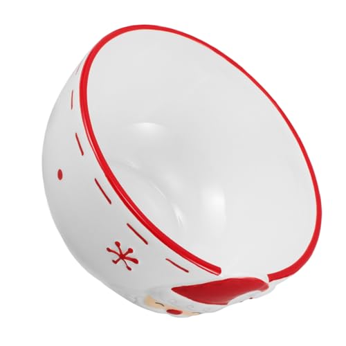MAGICLULU Vaisselle Bol En Céramique Plat De Noel Bol De Soupe Du Père Noël Bol à Mélanger De Noël Bol De Bonbons Du Père Noël Bol De Service De Noël Bols à Dessert Sucrier Saladier Blanche