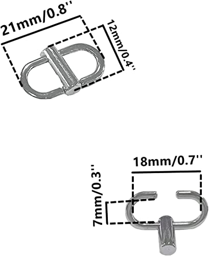 ZHU YU CHUN Adjustable Metal Buckles for Chain Strap Bag, Chain Links Clothing Buckles Clip Shorten Length for Chain