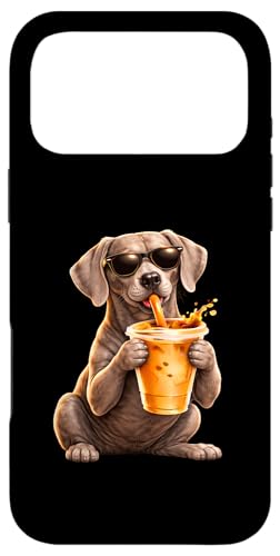 �ʔ���Wiemaraner���A�C�X�R�[�q�[���D�ƃf�U�C�� �X�}�z�P�[�X iPhone 17 Pro Max �p
