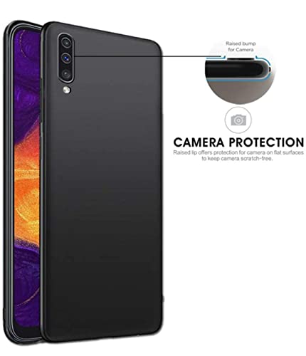 Image of Mobile Back Cover Case for Samsung Galaxy A30s, SM-A307F /DS, SM-A307FN /DS (Silicone Case|CameraProtection|Black SC1510)