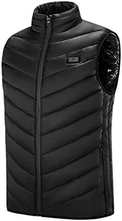 Electric Gilet Heated Vest with Power Bank Heated Bodywarmer A New Day Jacket Warm Color Jacket Zipper Coat Vest Washable with Pockets Block Outdoor Men's Heated Men's Coats Jackets Men Jacket Rain