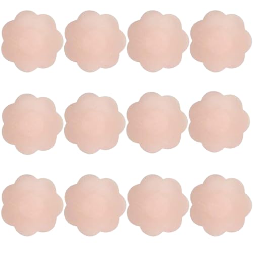 Star Nipple Covers for Women | Reusable Invisible Adhesive Silicone Pasties | Comfortable, Sweat-Resistant & Seamless Coverage | Flower Shape (Skin Tone)-image-49