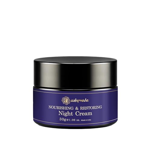 Image of Sandalwood & Saffron Nourishing and Restoring Night Cream | Anti Aging Cream Reduces Fine Lines & Wrinkles | Oil Free & Non Sticky Moisturizer | For Glowing Youthful All Skin Type (30 gm)