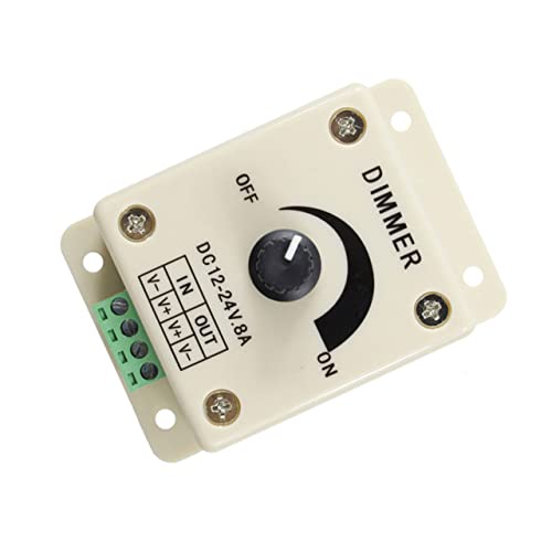 WOONEKY Dimmer a Pannello Led 12v 8a Rotativo Pwm Per Parete, Regolatore Luminosità Manuale Per Lampade Led, Risparmio Energetico e Controllo Personalizzato Dell’intensità