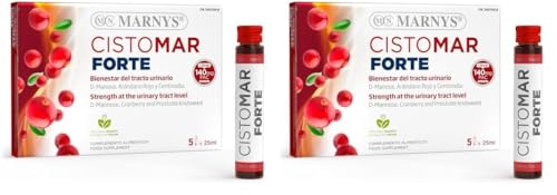 Marnys D-Manosa, Centinodia y Arándano Rojo - Cistomar Forte - Bienestar Integral del Tracto Urinario - Apto para Veganos - 5 Viales de 25 ml (Paquete de 2)