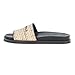 KARL LAGERFELD Paris Women's Shoes Flat Sandal, Natural/Black, 7.5
