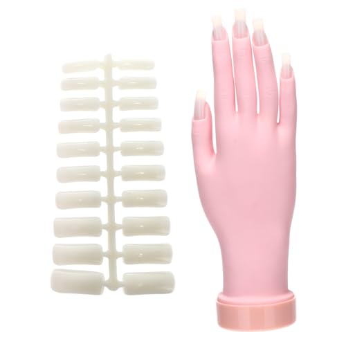 1 Pièce Main Silicone pour Pratique de Main Flexible de Faux Ongles pour Formation Nail Art pour Débutants