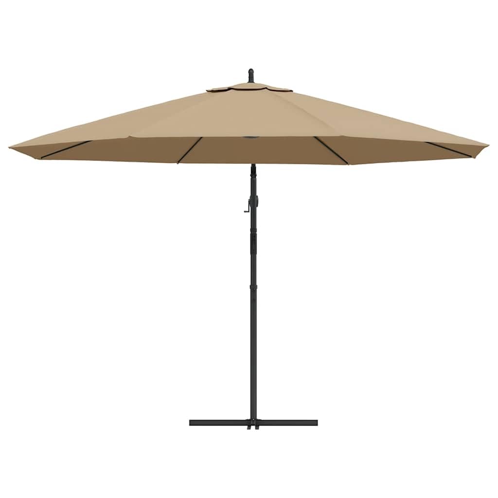 Parasol przeciwsłoneczny w kolorze zielonym, odporny na działanie promieni UV, z aluminiową ramą, żeberkami wspornikowymi, ochrona przed wiatrem i wentylacją, na taras, do ogrodu, na balkon