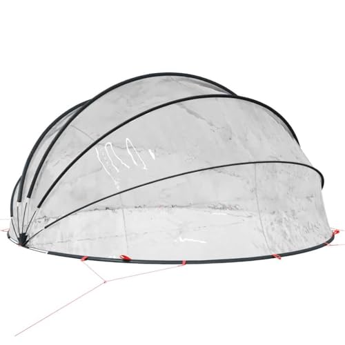 Dôme de Piscine, Dôme de Protection Tente Abri de Piscine Hors Sol Transparent 430 x 430 x 210 cm PVC