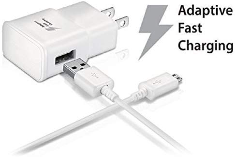 Samsung Galaxy Tab E 8.0 Tablet Adaptive Fast Charger Micro Usb 2.0 Cable Kit! True Digital Adaptive Fast Charging Uses Dual Voltages For Up To 50% Faster Charging! #TOP1