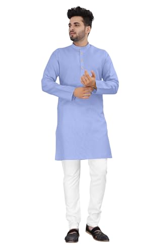 Image of trustous Mens straigth Solid Kurta Pyjama Set Combo in 100% Cotton with 16 Colour Option and Size are XS to 3XL for (Birthday,Wedding, Ceremony, Casual, Engagement)