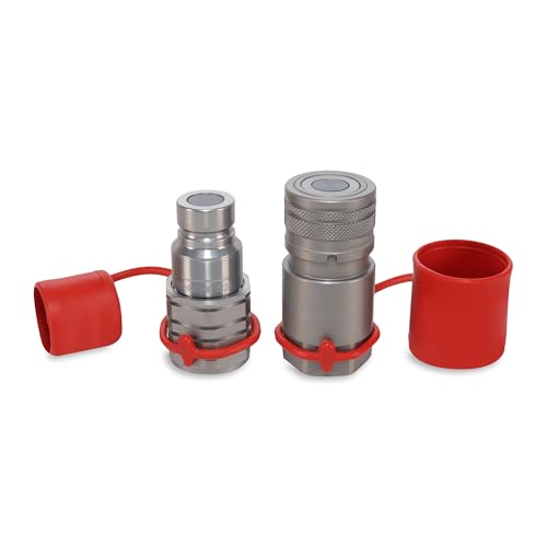 Image of 1 /2″ Flat Face Hydraulic Quick Couplers Set - 1 /2″ SAE Port