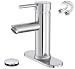 Greenspring Bathroom Sink Faucet Matching Drain Assembly Single Handle One Hole Deck Mount Lavatory Faucet Stainless Steel Chrome
