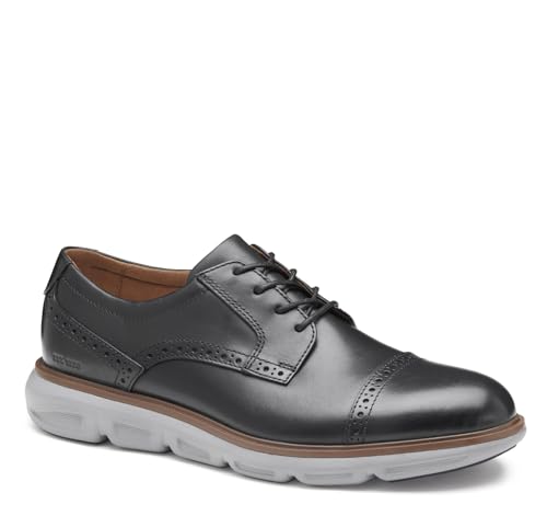 Johnston & Murphy Men's Arnett Cap Toe Lace-Up Oxford, Black Full Grain, 9 M