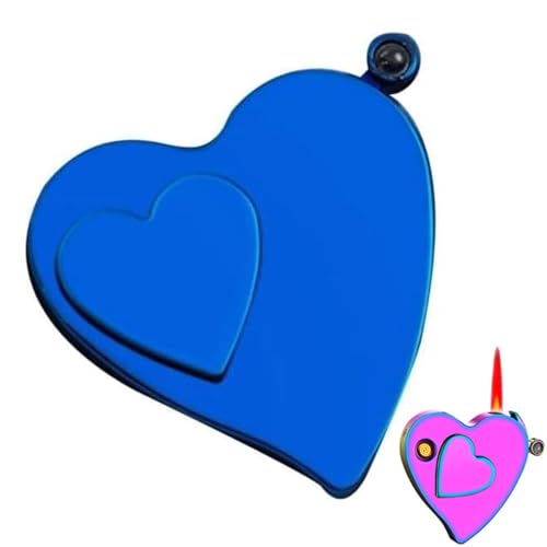 Encendedor Jet Flame con forma de corazón azul