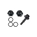 Aluminum Fuel Rail with Oil Gauge Kit Fit for Honda Civic Acura RSX K-series K20 K24 Engines (Black)