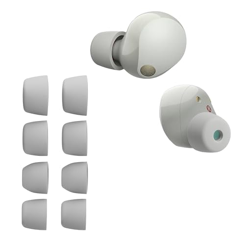 kwmobile 8x イヤーチップ Sony WF-1000XM5 / WF-1000XM4対応 イヤーピース - 交換用 4つのサイズ セット - シリコン イヤホンキャップ