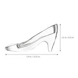 UKCOCO Mini Zapato de Cristal Transparente Decorativo, Modelo de Tacón Alto para Escritorio y Hogar, Adorno Creativo para Decoración, Obsequio para Fiestas y Festivales