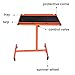 Aain Mechanic Rolling Tool Tray with Drawer Work Table, 34.25-46.85 in, Orange
