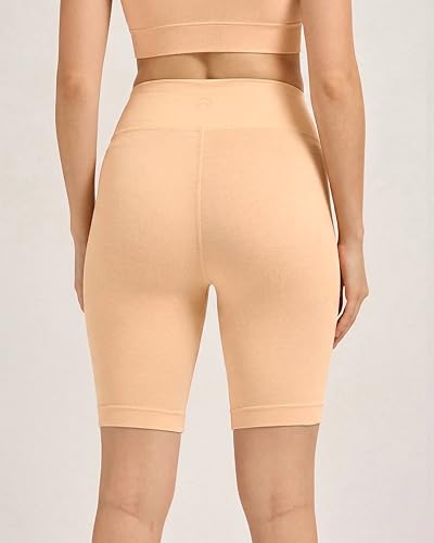 Image of URBAN ADVENTURE High Waist Cotton Cycling Shorts for Women - Stretchable Active Wear for Workout, Running & Yoga