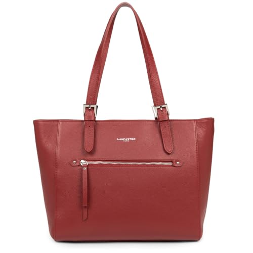 Sac cabas épaule LANCASTER Firenze Carmin fini le désordre dans votre sac