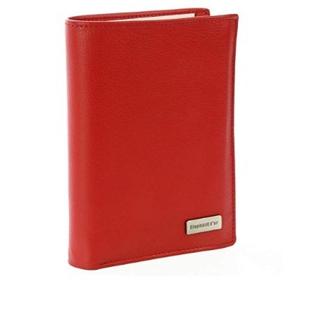 Portefeuille cuir rouge Elephant d'Or N1323 : affirmez votre style avec audace