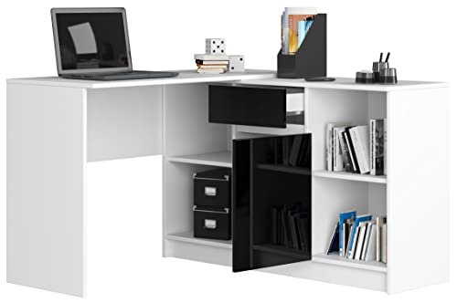 Esecuzione squisita: L'elegante finitura dei frontali aggiunge un tocco di bianco/nero al tuo spazio di lavoroColore brillante ed eleganza. Il design minimalista aggiunge un tocco moderno all'intera scrivania, rendendo questo set un pezzo importante in ogni stanza.