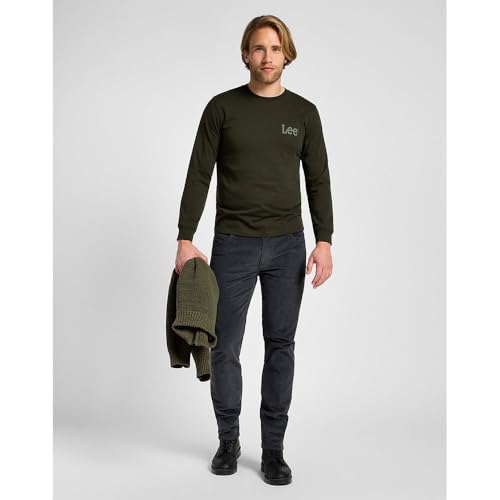 Lee - Jeans Herren - Slim Straight Fit - Rider - Dunkelgrau Gedeckt – Ansicht 4
