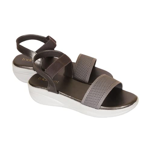 Image of Indifeet - platform heels sandals for women, stylish wedges ladies sandal, woman fashion latest wedge design, women's girls footwear, fancy ladies' flatforms trendy lady best