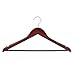 RoyalHanger Wood Hangers 20-Pack, Suit Hangers Coat Hanger Wooden Hangers for Pants Skirt Coat Trouser, Non-Slip, Walnut Finish