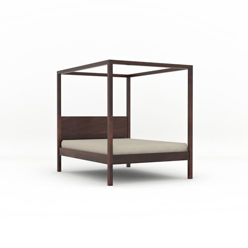 Image of Sheesham Solid Wood Queen Size Charlie Poster Bed for Home| Beautiful Bedroom (Queen, Charlie)