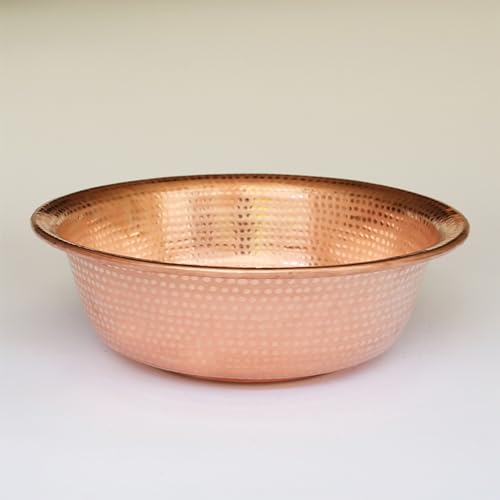 Bacinilla de cobre pura artesanal para spa de pies 41cm miniatura 2