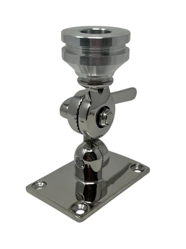 Image of Marine-Grade Heavy-Duty Adjustable Fixed Mount for Starlink Mini Antenna - Flat Dish Base Perfect for Boats, Yachts, Sailboats, and Trawlers (LM-SMINI-HDBRK)