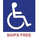 Label - Wheelchair Symbol (ISA) - 6x6 (Package of 3)