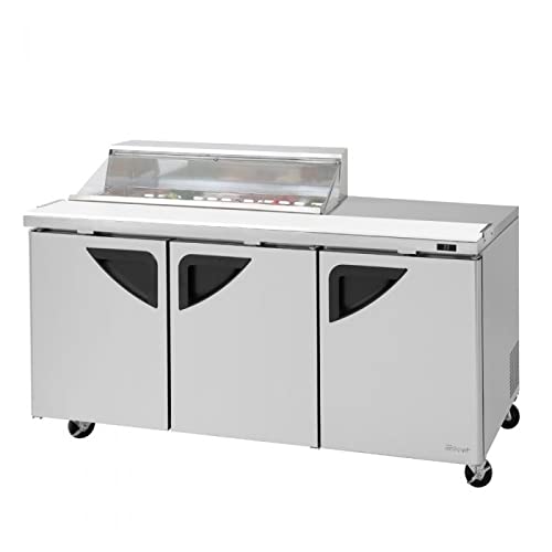Turbo Air 3-Door Sandwich Salad Prep Table 23-CU.ft. TST-72SD-12S-N-CL