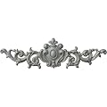 Ekena Millwork ONL16X04X01MA 16 3/8-Inch W X 4 3/4-Inch H X 3/4-Inch P Marcella Medium Leaf with Scrolls Onlay