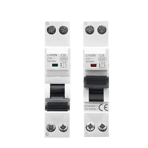Interruptor magnetotérmico GYM9N 1P+N de 40A y curva C para carril DIN 2