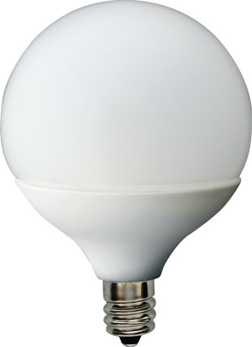 GE Lighting 68169 Energy smart LED 4.5-Watt (25-watt replacement) 270-Lumen G16.5 Light Bulb with Candelabra Base, 1-Pack