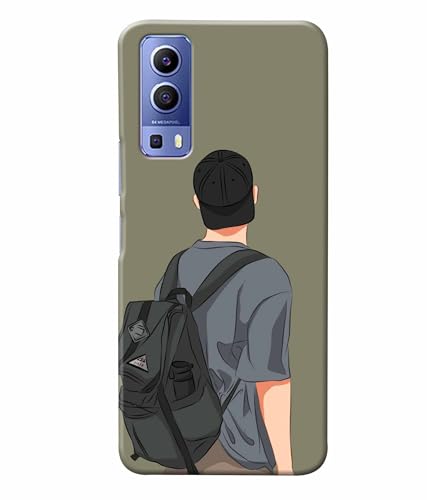 Image of School Boy College Boy Printed Hard Back Case Cover & Compatible for Vivo Y72 5G (Multicolor) - D1813