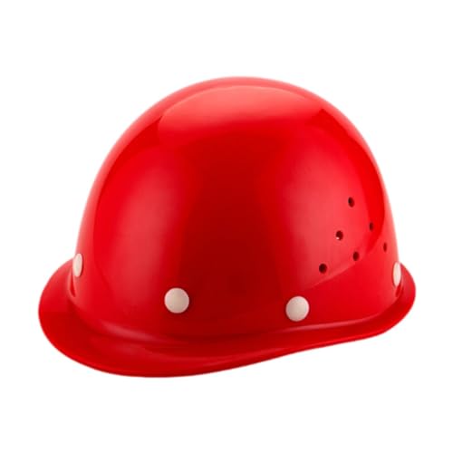 Generic Breathable Hard Hat with Cushioning for Job Sites, Red