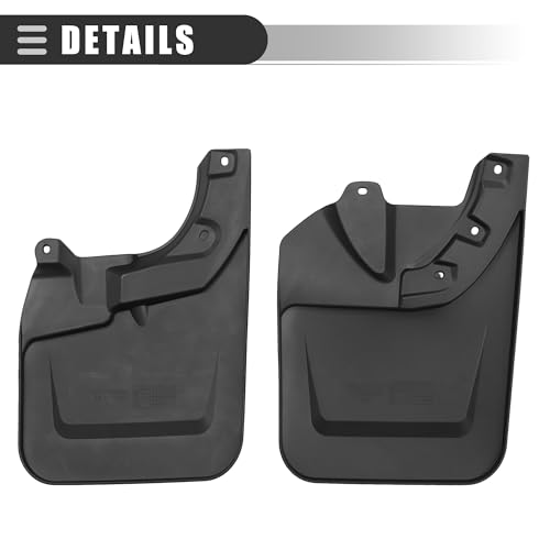 Image of Motoforti Car Mud Flaps, Splash Guards, for Toyota Tacoma 2023, Plastic, with Screw, Black, 1 Set