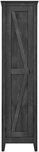 Miniatura 1 de Pemberly Row Gabinete de almacenamiento de madera de granja de 4 estantes de 19" en gris