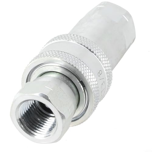 Image of Steel Hydraulic Quick Connect Coupling /Coupler Poppet Valve, Quick Release Fitting Hydraulic Coupling Connector For NPT for iso A(NPT-3 /8)