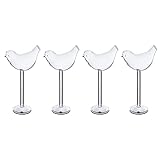 HEMOTON 4pcs Bird Wine Glass Creative Cocktail Glass Cup Individuality Glass Goblet Beer Beverage...